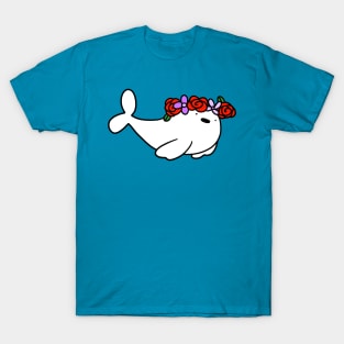 Flower Crown Baby Harp Seal T-Shirt